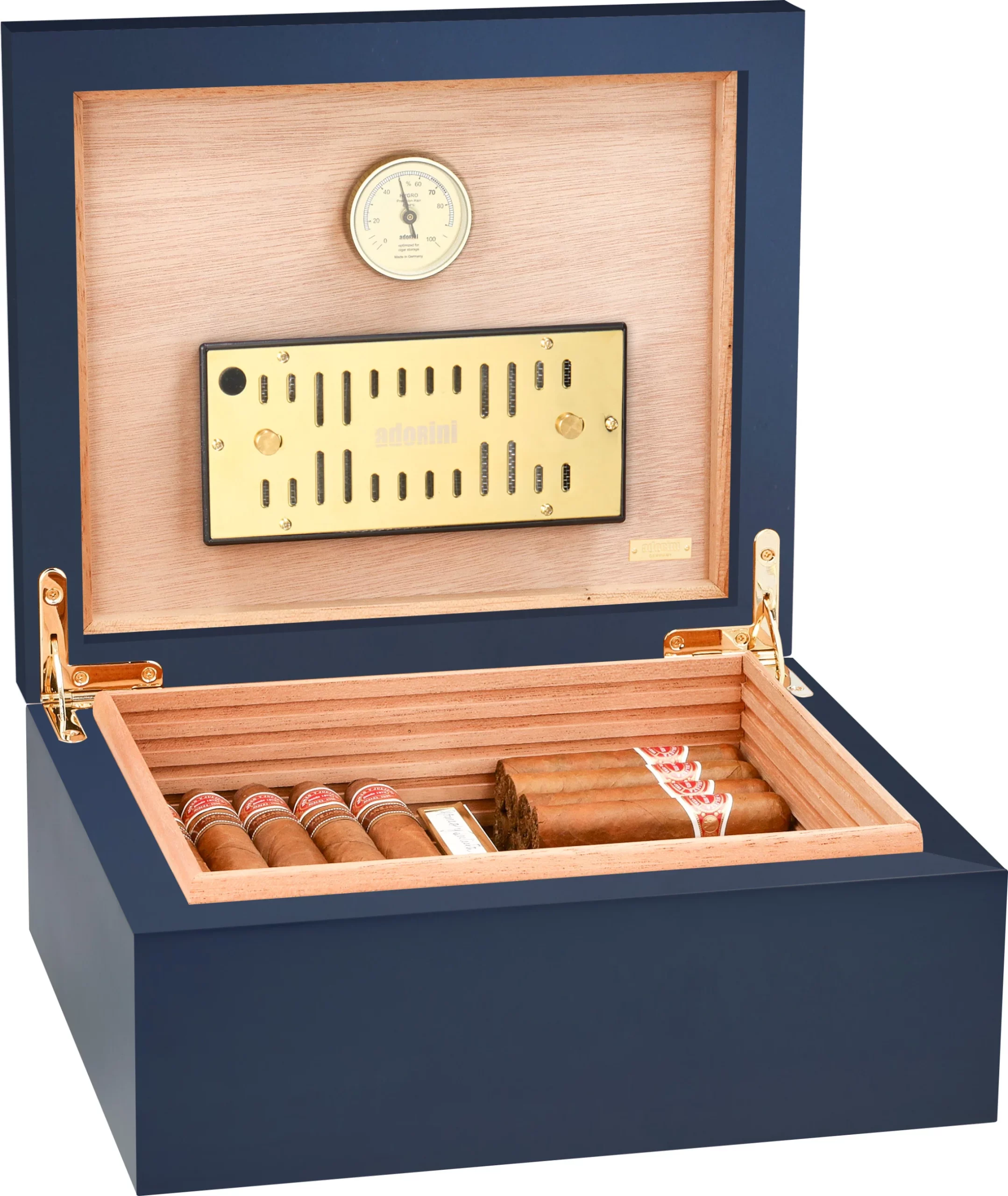 Adorini Humidor Medium Deluxe Mitternachtsblau